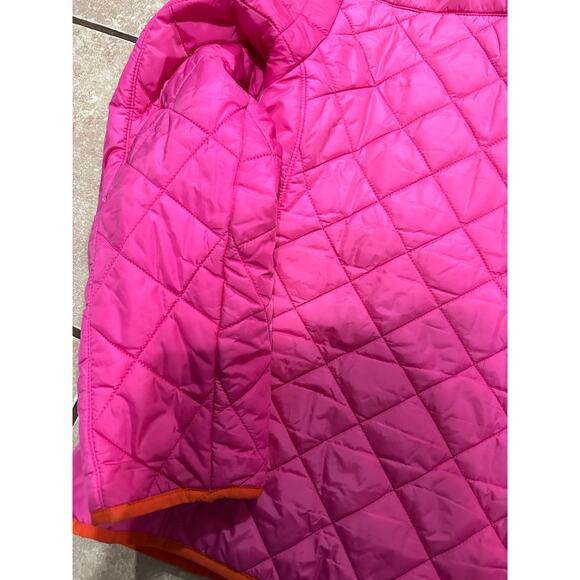 Land’s End Girls Quilted Coat Size Large 12/14 Pink - Picture 3 of 7